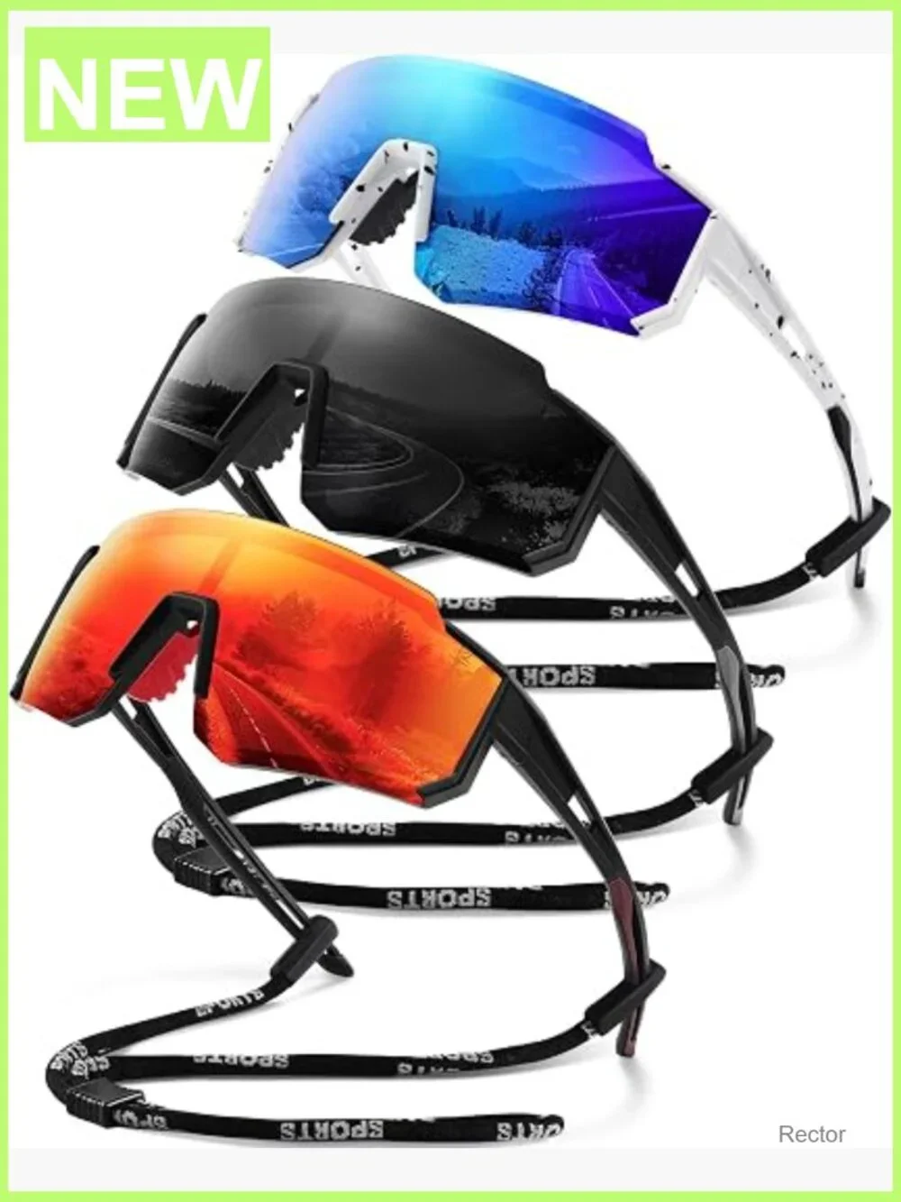 Polarized Sport Sunglasses TR90 UV Protection Cycling Running